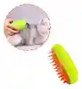 Cepillo De Vapor 3en1 Masajeador Para Mascotas Perros Y Gatos Color Verde Lima