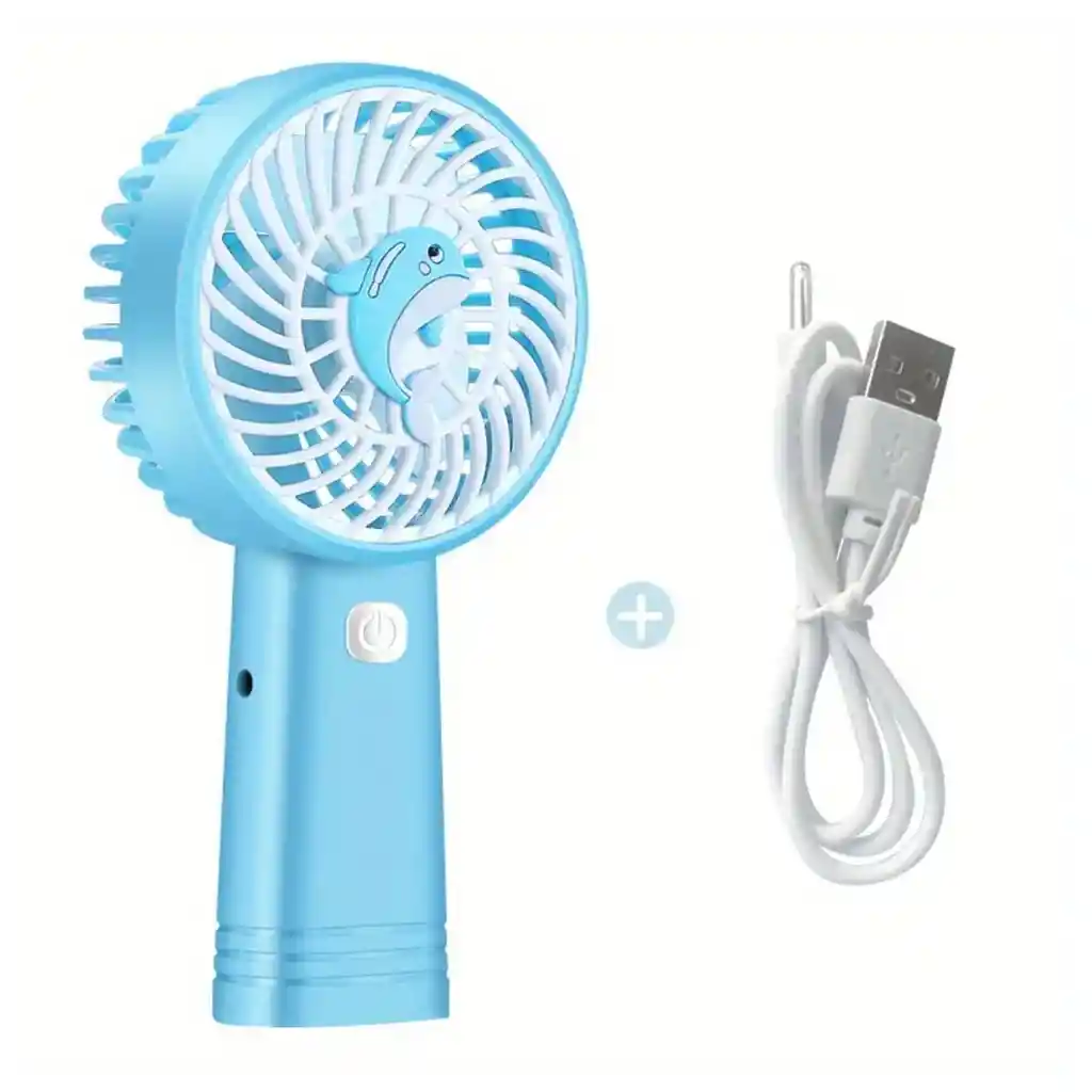 Mini Ventilador Usb Portatil Diseños Azul