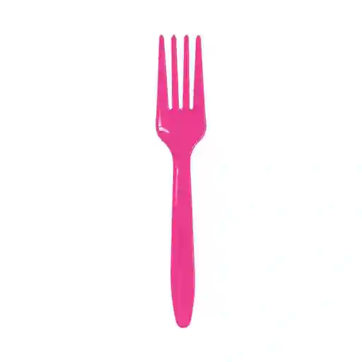 Tenedor Oxo Biodegradable Color Fucsia