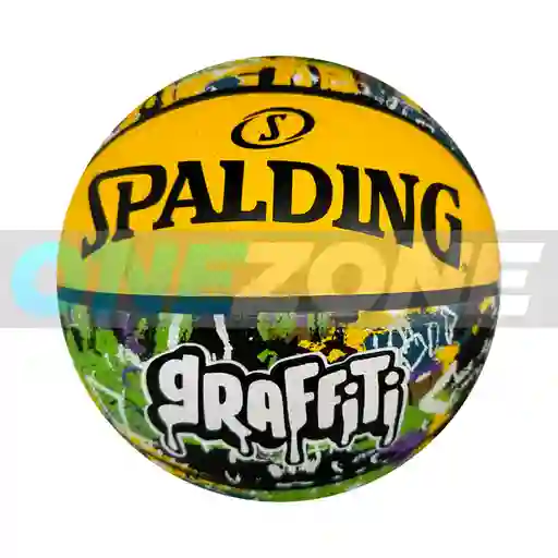 Balón Baloncesto Spalding Competicion Graffiti #7/ Amarillo-colores