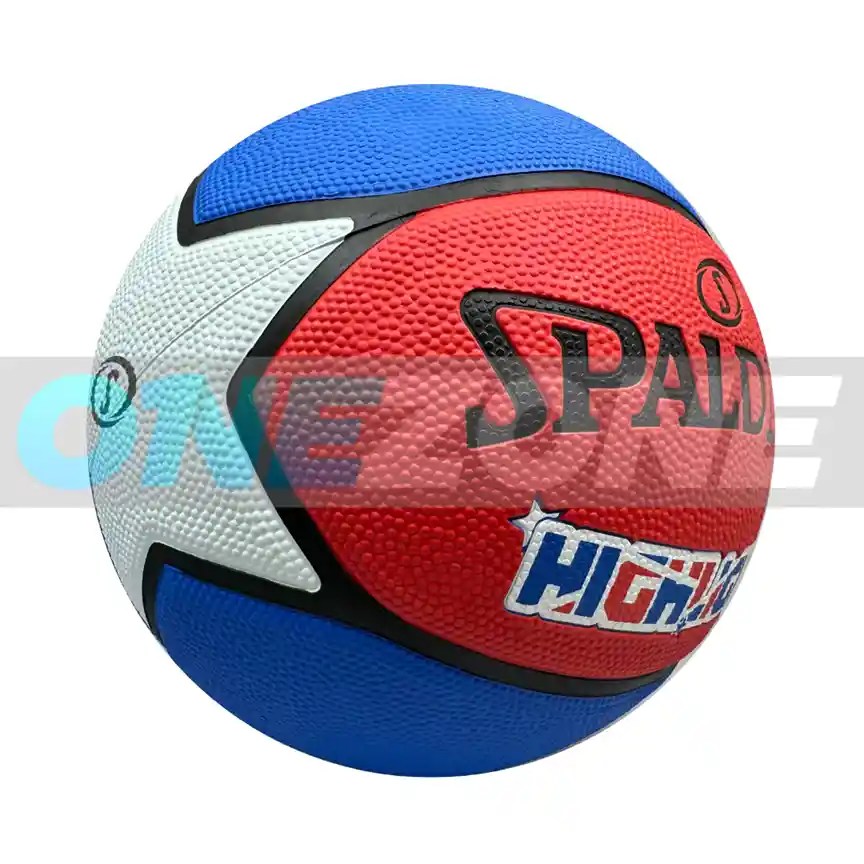 Balón Baloncesto Spalding Competicion Highlight #7/rojo-azul-blanco