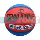 Balón Baloncesto Spalding Competicion Highlight #7/rojo-azul-blanco