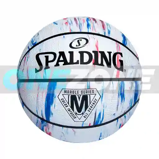 Balón Baloncesto Spalding Competicio Series Marble #7/ Blanco-azul-rojo