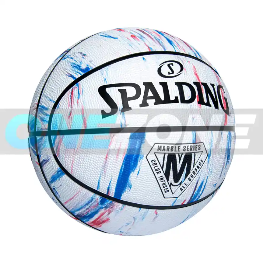 Balón Baloncesto Spalding Competicio Series Marble #7/ Blanco-azul-rojo