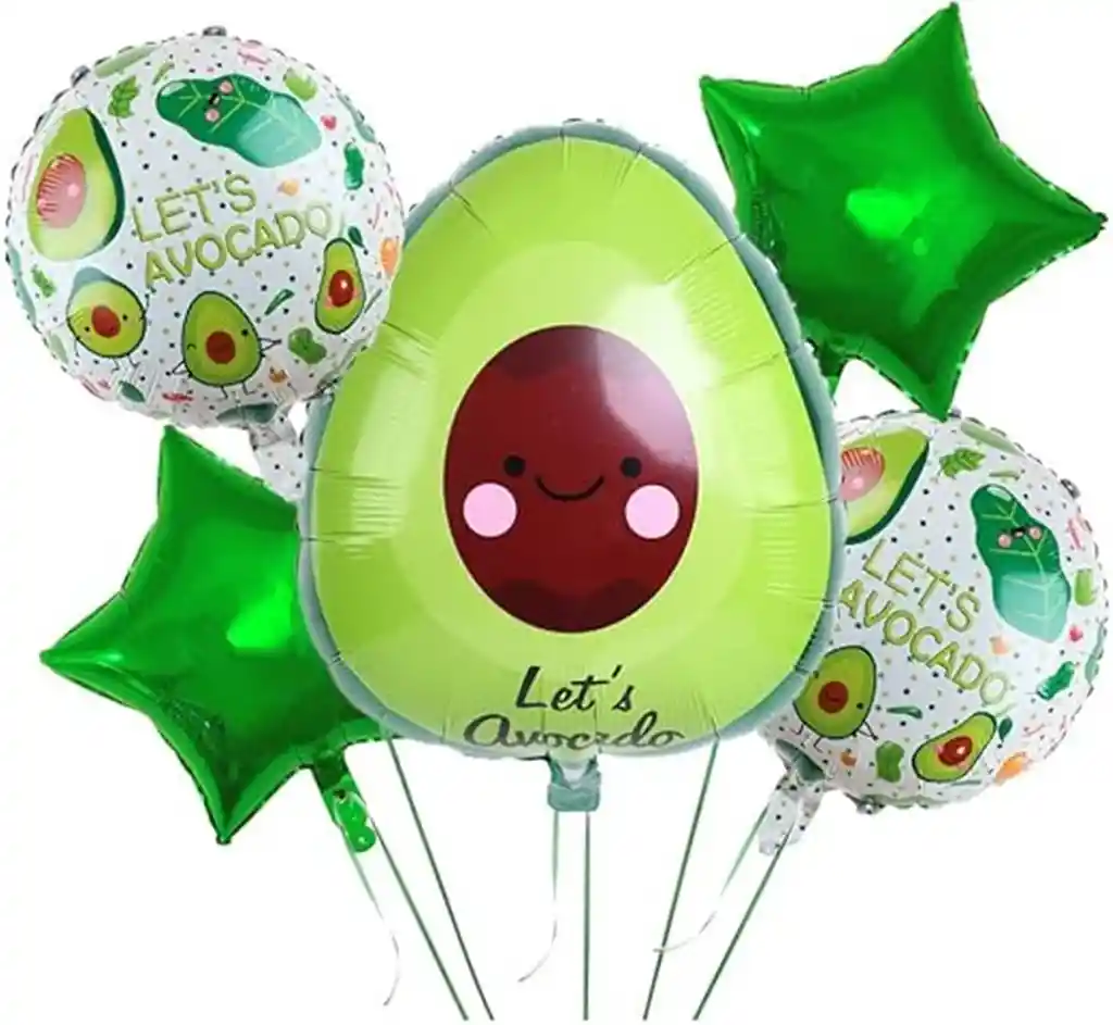 Globos De Aguacates Para Cumpleaños Y Fiestas Tematicas X5 Unidades