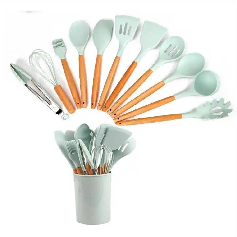 Set De Utensilios De Cocina X12 Unidades En Silicona