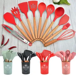 Set De Utensilios De Cocina X12 Unidades En Silicona