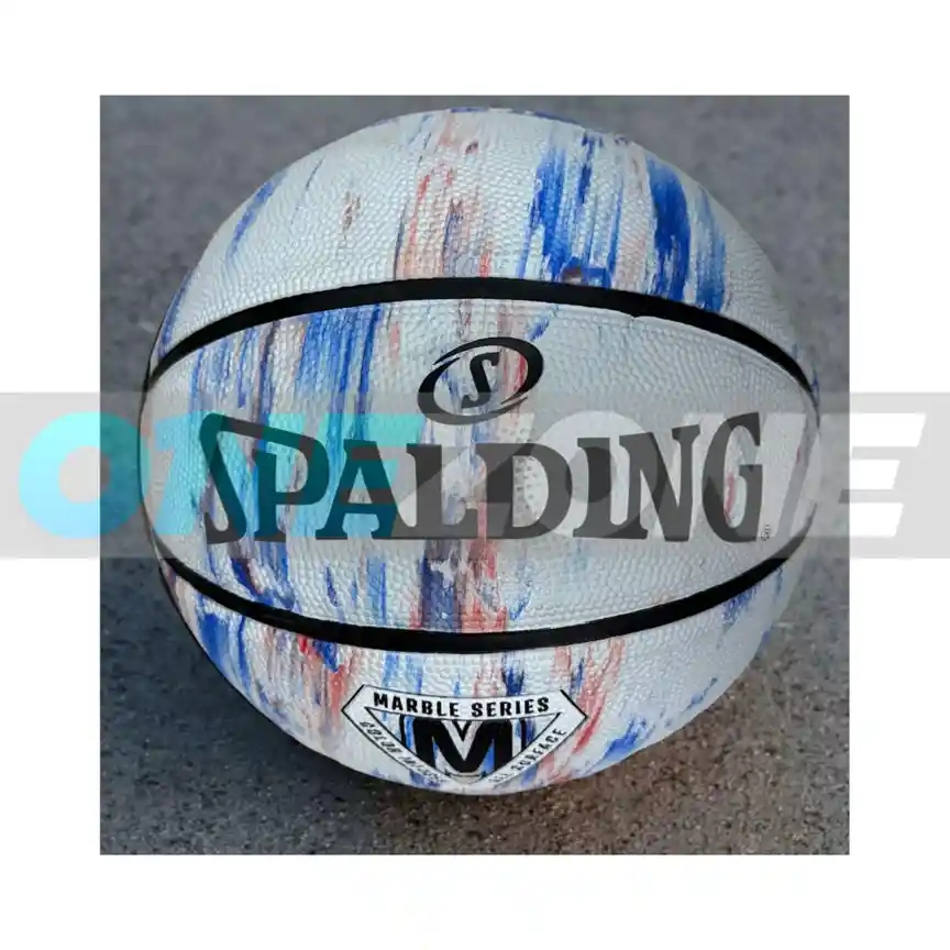 Balón Baloncesto Spalding Competicio Series Marble #7/ Blanco-azul-rojo