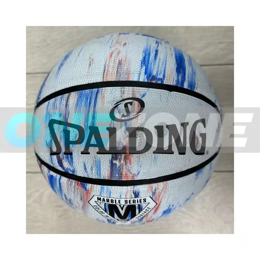 Balón Baloncesto Spalding Competicio Series Marble #7/ Blanco-azul-rojo