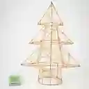 Arbol Decorativo Led Navideño 36cm Dorado