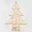 Arbol Decorativo Led Navideño 36cm Dorado