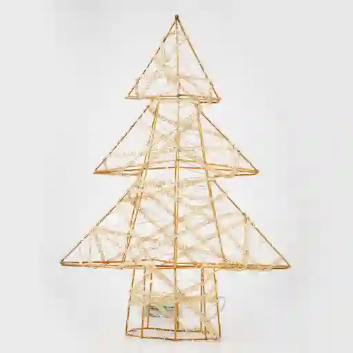 Arbol Decorativo Led Navideño 36cm Dorado