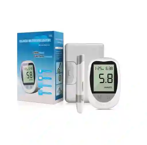 Glucometro Digital + 50 Tiras + 50 Lancetas Medidor Glucosa