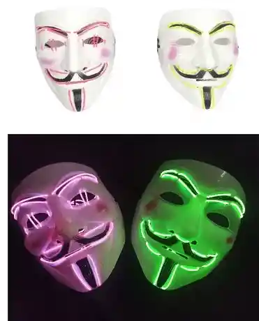 Mascara De Anonymous Luminosas