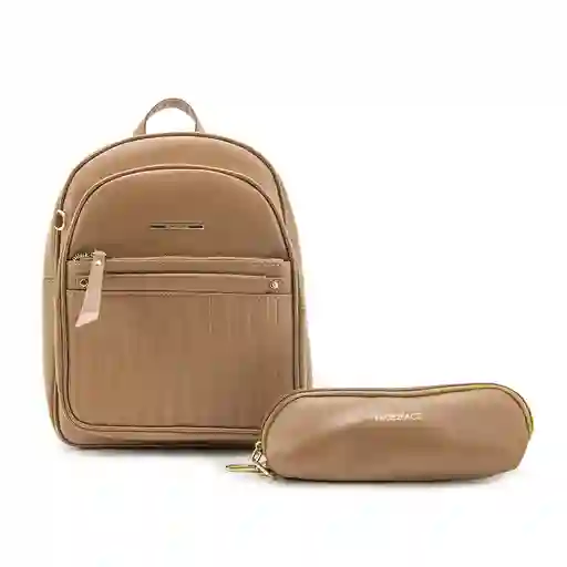 Morral Con Diseño Texturizado Lineas Con Cartuchera