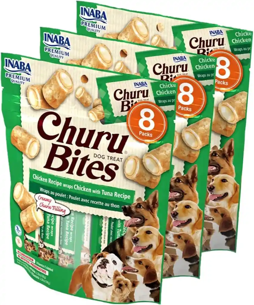 Inaba Churu Bites Perro Sabor Pollo Atún Pack 8.