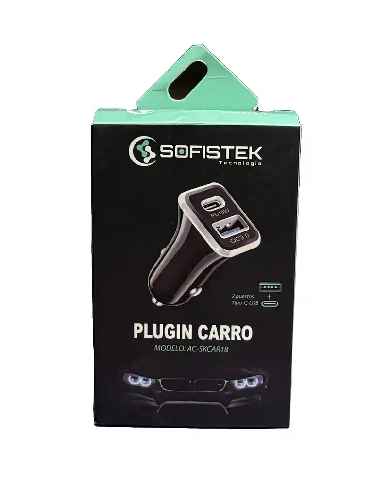 Cargador Para Carro Usb Y Tipo C 18w