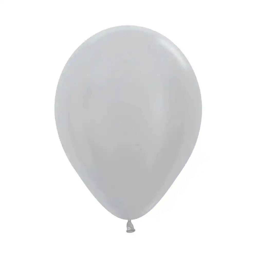 Bombas Globos R9 Satin Plata Paquete X 10. Sempertex