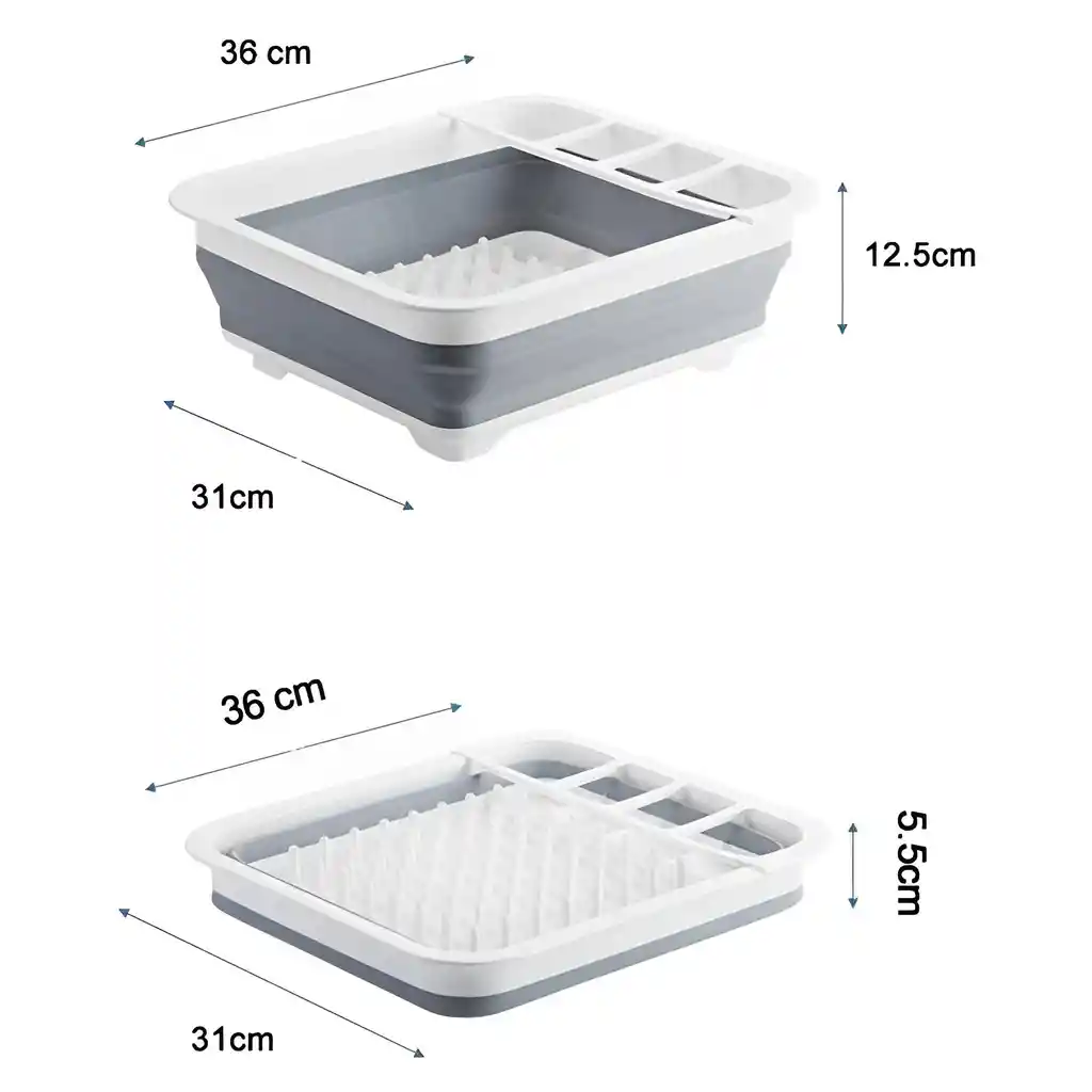 Escurridor De Loza Y Platos Silicona Plegable