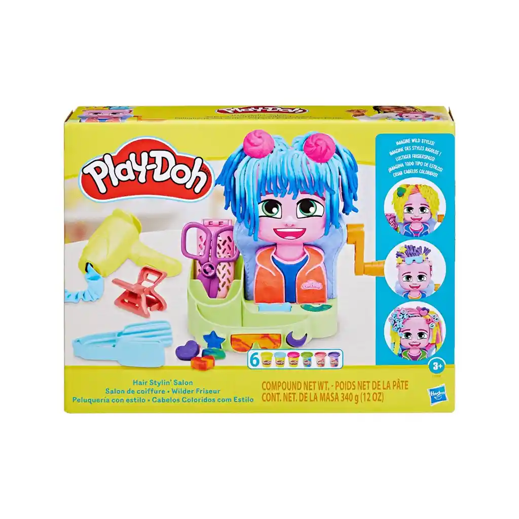 Juego Play-doh Peluquería Crea Peinados Divertidos Niños