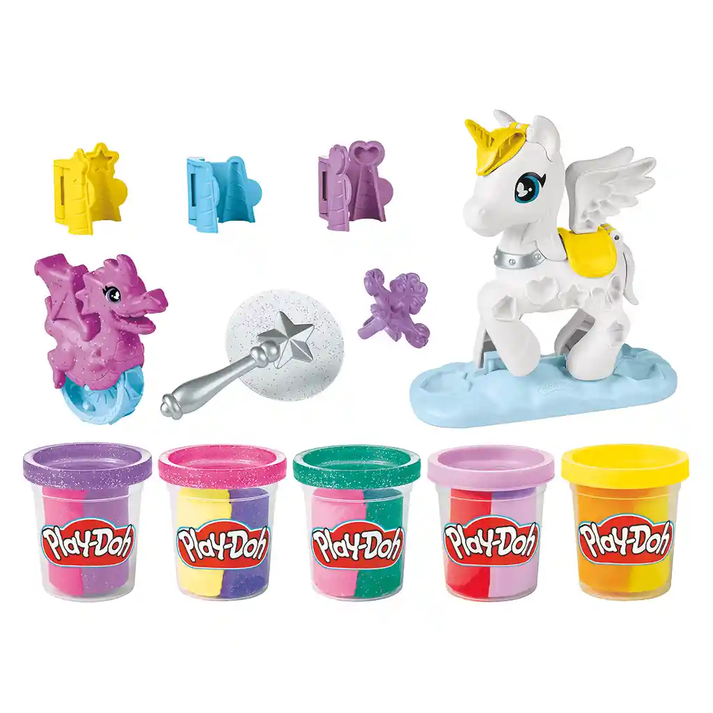 Juego Play-doh Unicornio Mágico Crea Colores Para Niños