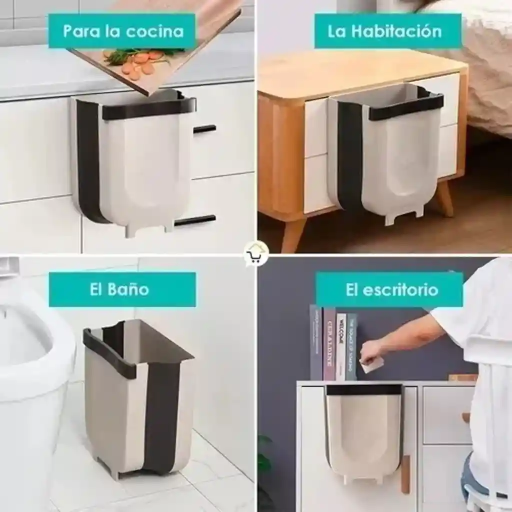 Basurero Plegable Multiusos Para Cocina- Colgante Y Práctico