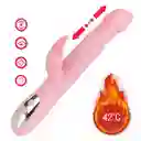 Vibrador Doble Estimulacion De Lujo Con Calefaccion Función Telescopio Y Lengua + Lubricante Neutro A Base De Agua Osly Intimy 30 Ml