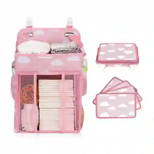 Organizador Cambiador Pañales Cradle Star Carrito De Pañales Rosa