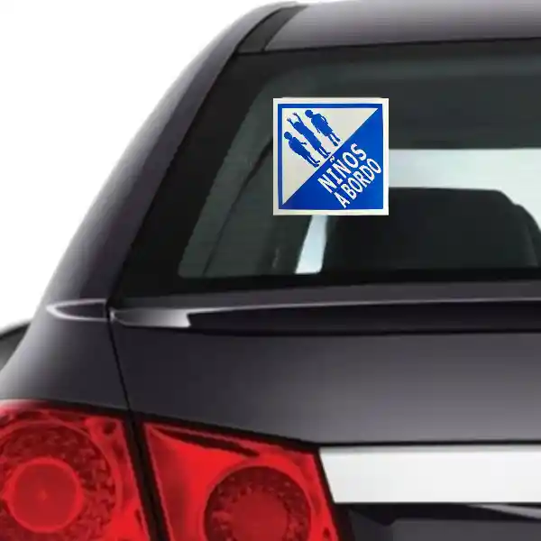 Sticker Adhesivo Señalización Niños A Bordo Para Carro