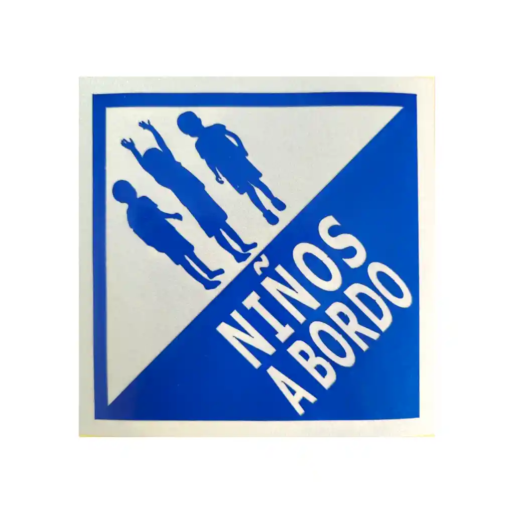 Sticker Adhesivo Señalización Niños A Bordo Para Carro