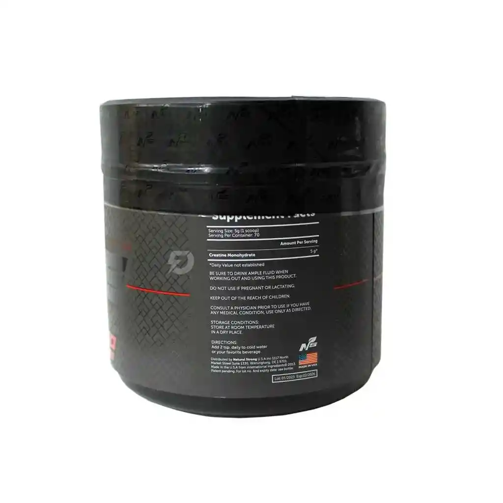 Creatina Monohidratada Insane Natural Strong 70 Servicios - Rappi