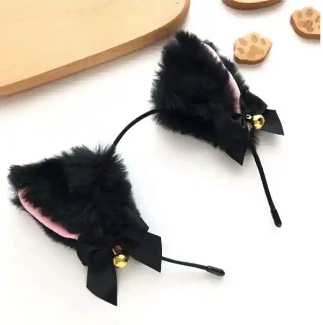 Diadema Con Orejas De Gato Negras