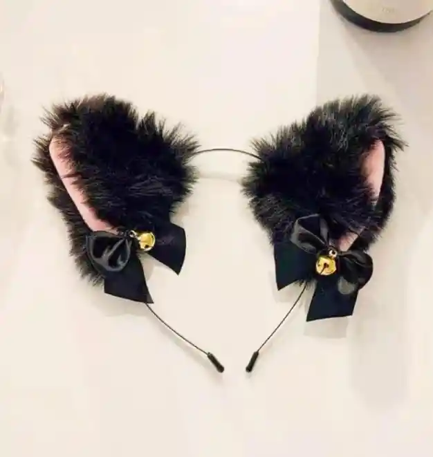 Diadema Con Orejas De Gato Negras