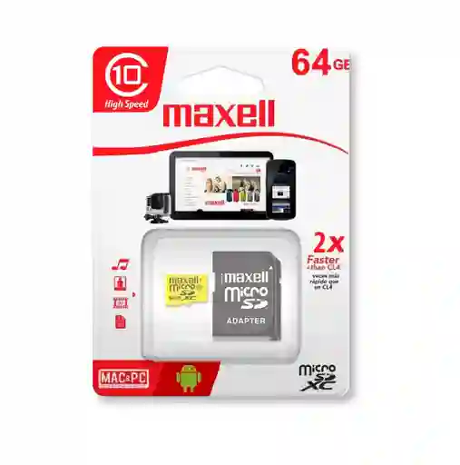 Maxell Micro Sd 64gb Sdxc Clase 10
