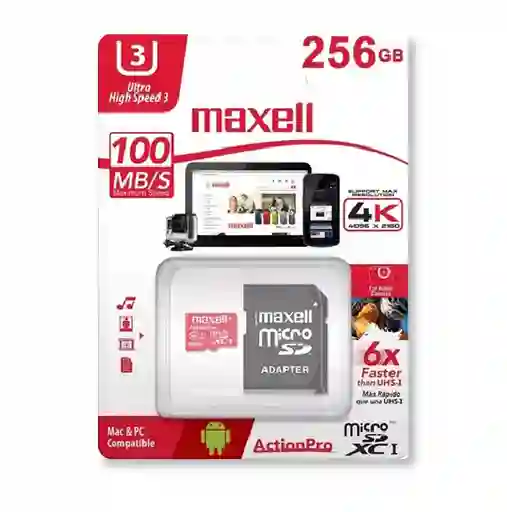 Maxell Micro Sd 256gb Action Pro Class 10