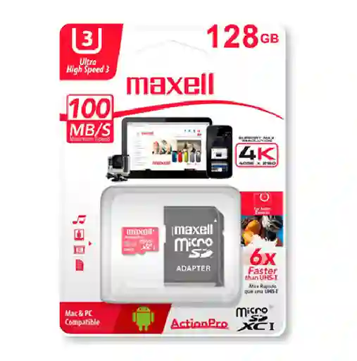Maxell Micro Sd 128gb Action Pro