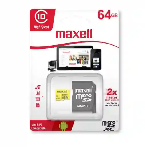 Maxell Sd Compacta 64gb Sdxc Clase 10
