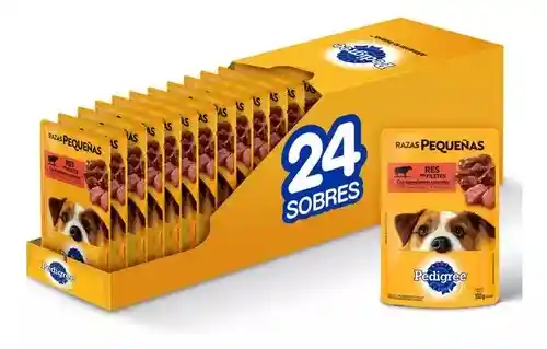 Alimento Húmedo Perro Adulto Carne 24 Sobres X100g