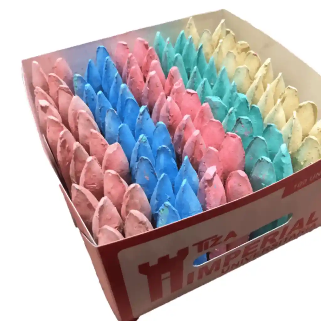 Tiza Economica Caja X81 - Colores