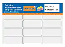 Rotulo Adhesivo 50-20 Rectangular Blanco