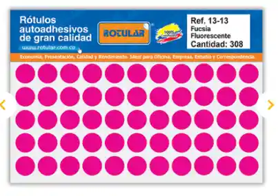 Rotulo Adhesivo 13-13 Fucsia