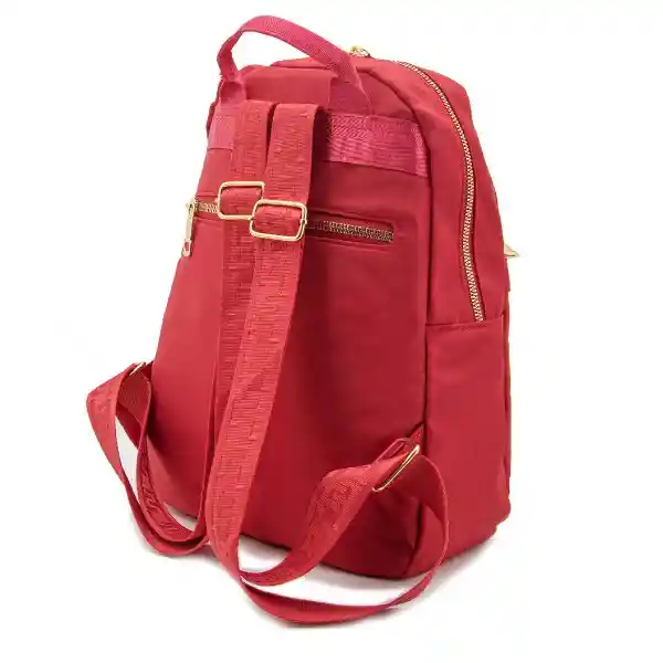 Morral Nylon Con Cieres Frontales Dorados