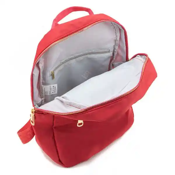 Morral Nylon Con Cieres Frontales Dorados