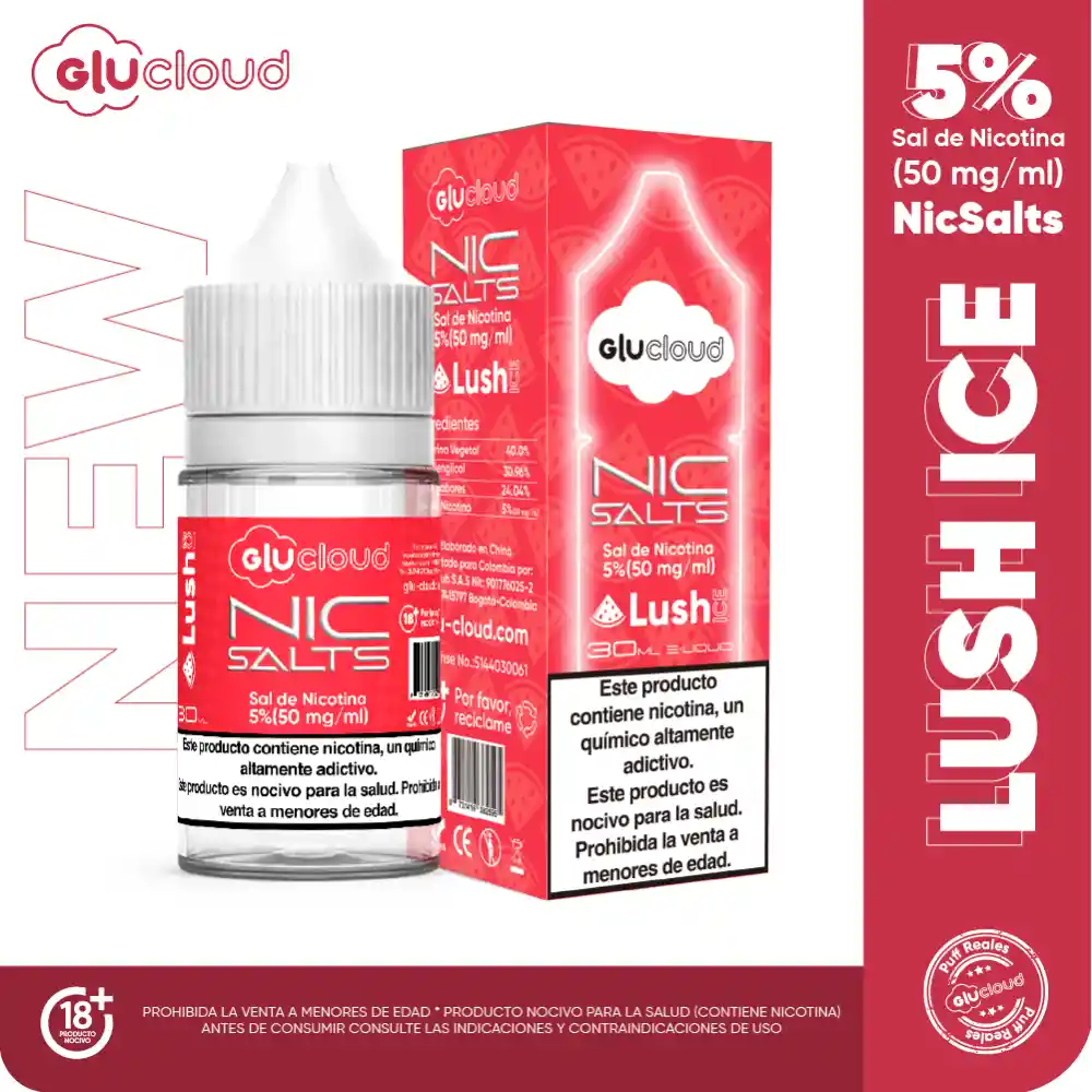 Sal De Nic Glucloud Lush Ice 30 Ml 5%