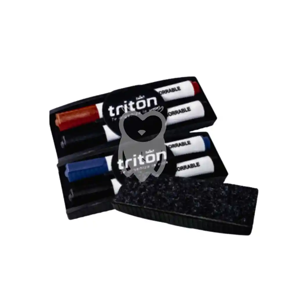 Kit Borrador Tablero 2 Marcadores Borrables Triton