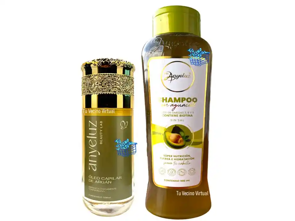 Oleo Capilar De Argan Y Shampoo De Aguacate Anyeluz