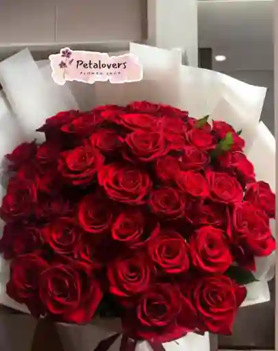 Bouquet De 50 Rosas Rojas San Valentin