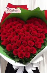 Flores Amor Y Amistad Arreglo De 75 Rosas En Forma De Corazón