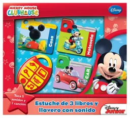 Juego Interactivo Con Libros Y Llavero De Mickey Mouse Niños