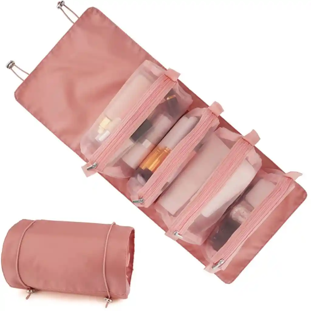 Bolsa De Maquillaje Desenrrollable Para Viaje - Cosmetiquera Práctica